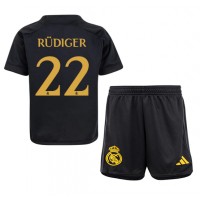 Real Madrid Antonio Rudiger #22 Rezervni Dres za djecu 2023-24 Kratak Rukav (+ Kratke hlače)